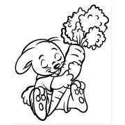 Maľovanie pieskom šablóna Zajac s mrkvou