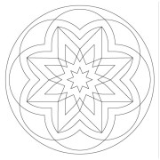 Maľovanie pieskom šablóna Mandala 8.