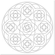 Maľovanie pieskom šablóna Mandala 10.