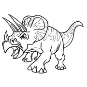 Maľovanie pieskom šablóna Triceratops veľký