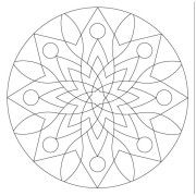 Maľovanie pieskom šablóna Mandala 18.