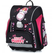 Školská taška Premium Fluffy Unicorn 2 a box A4 číry zdarma