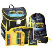 Aktovka pre prvákov Spirit Racer, 5dielny set