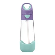 Fľaša na pitie so slamkou 600 ml - lilac pop