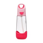 Fľaša na pitie so slamkou 600 ml - flamingo fizz