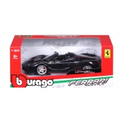 Bburago - RACE+PLAY,  Ferrari LaFerrari Aperta, čierna metalíza, 1:24