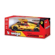 Bburago - RACING, Ferrari 499P - pretekárske farby 24-hodinových pretekov Le Mans 2024, žltá, 1:24