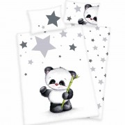 Obliečky do postieľky Panda biele