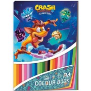 Blok farebných papierov Crash Bandicoot A4 24ks