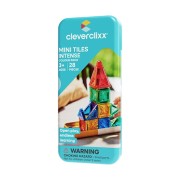 Cleverclixx – Magnetická stavebnica Mini Tiles Pack Intense – 28 ks