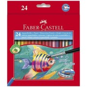 Akvarelové pastelky Faber-Castell 24 farieb + štetec
