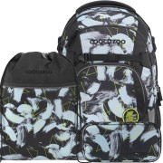 Školský batoh Coocazoo MATE Electric Storm 3dílný set, peňaženka ve stejném designu a doprava zdarma