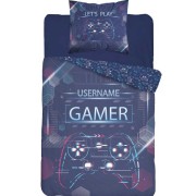 Obliečky Gamer blue 140x200, 70x80