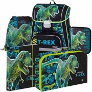 Školská taška Oxybag PREMIUM Premium Dinosaurus 5dielny set a desiatový box Oxybag zadarmo