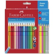 Pastelky Faber-Castell Grip 2001 18 farieb + 4 farby + 2 grafitové ceruzky