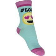 Ponožky Emoji dievčenské zelené