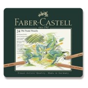 Umelecké pastely Faber-Castell Pitt Pastel - plechová škatuľka - 24 farieb