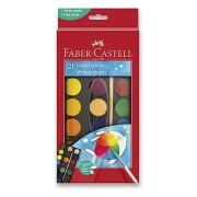 Vodové farby Faber-Castell veľké 30 mm - 21 farieb