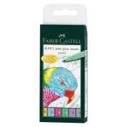 Popisovače Faber-Castell Pitt Artist Pen Brush - 6 ks, pastelové farby