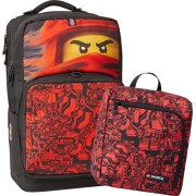 Školský batoh LEGO Ninjago Red Maxi Plus 2dielny set, desiatový box a doprava zdarma