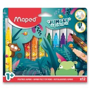 Detské fixky Maped Jumbo Jungle Fever - 12 farieb