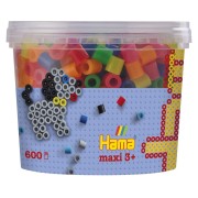 Hama Maxi koráliky v tube, mix neónových farieb - 600 ks