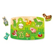 Vkladacie puzzle na doske - Farmári