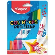 Detske fixky Maped Color´Peps Duo Stamp 8 farieb