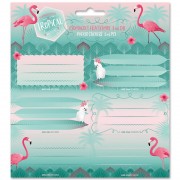 Menovky na zošity Pink Flamingo