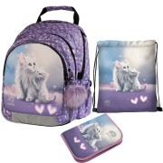 Školská taška Ulitaa Klasik Mačky, 3dielny set