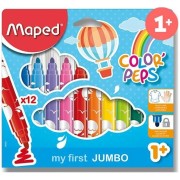 Detské fixky Maped Color'Peps Jumbo 12 farieb