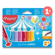 Voskovky Maped Wax JUMBO, 12 farieb