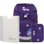 Školní set Ergobag prime Galaxy fialový batoh+peračník+dosky a doprava zdarma