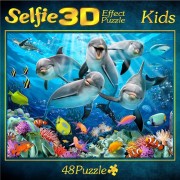 Puzzle Delfínia selfie 3D 48 dielikov