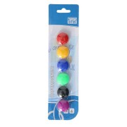 Farebné magnety okrúhle 20mm balenie 6ks