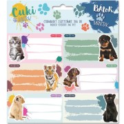 Menovky na zošity Cute Animals 25 18ks v balení