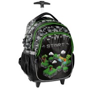 Školský batoh na kolieskach Paso Minecraft Start Game