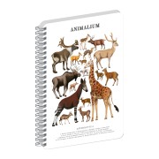 NOTIQUE Špirálový blok Animalium – Párnokopytníky, čistý, A4