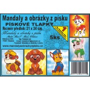 Maľovanie z piesku šablóny 5 ks Paw Patrol