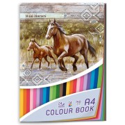 Blok farebných papierov Wild horses A4 24ks
