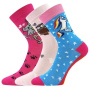 Ponožky mix dievčenské 3 páry