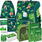 Školská taška Oxybag PREMIUM Playworld 23 9dielny set a dosky na zošity zdarma