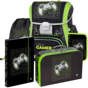 Školská aktovka Oxybag Premium Playworld Gamer – 5-dielny set