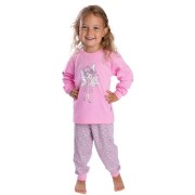 Detské pyžamo Bettymode KÚZELNÁ VÍLA RUŽOVÁ dlhý rukáv