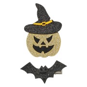 Souza! – Sponky do vlasov Willa – halloweenska tekvica a netopier – 2 ks