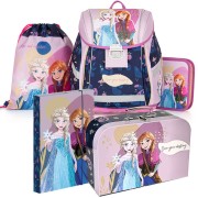 Školská taška pre dievčatá Oxybag PREMIUM Light Frozen 23 5dielny set a dosky na zošity zdarma