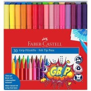 Detské fixy Faber-Castell Grip 30 farieb