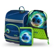 Aktovka Baagl Zippy Plus Futbalová lopta – 3-dielny set