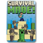 Detská deka fleecová Minecraft Survival mode