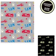 Svietiaca deka Požiarník Sam 130 x 160